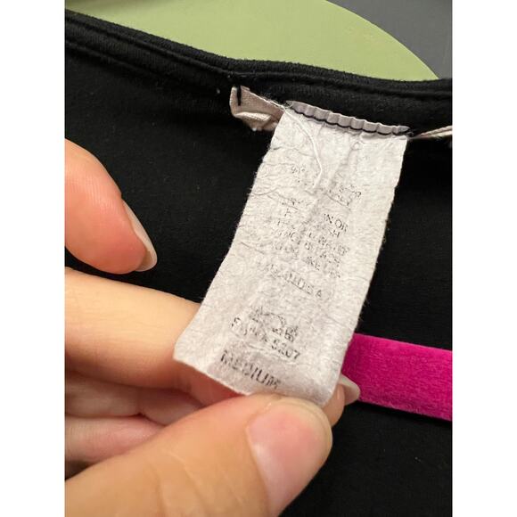 Women's Black Butter Soft V-Neck T-Shirt Dress Medium - Picture 3 of 3